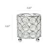 Elegant Designs Elipse Crystal and Chrome 3.25 Inch Candle Holder HG1000-CHR